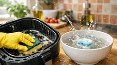 Kako očistiti fritezu na vrući zrak tabletom za perilicu posuđa u 10 minuta