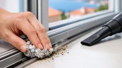 Viralni trik s aluminijskom folijom za čišćenje vodilica kliznih prozora